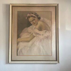 Pal Fried (1893-1976) Hungarian American Artist Portrait of a Ballerina Framed